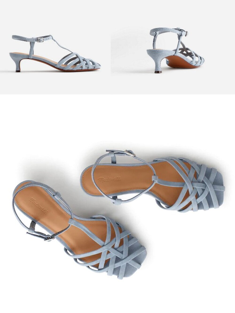 Madewell NEW The Milano Suede Mid-Heeled (Kitten Heel) Sandal